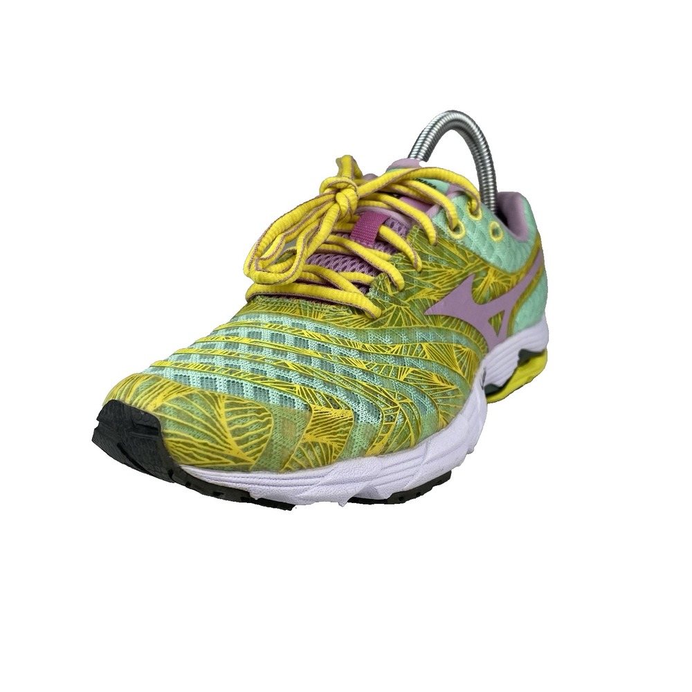 Mizuno Wave Sayonara Running Shoes Womens Size W7.5 Yellow Pink 410536.8K8o